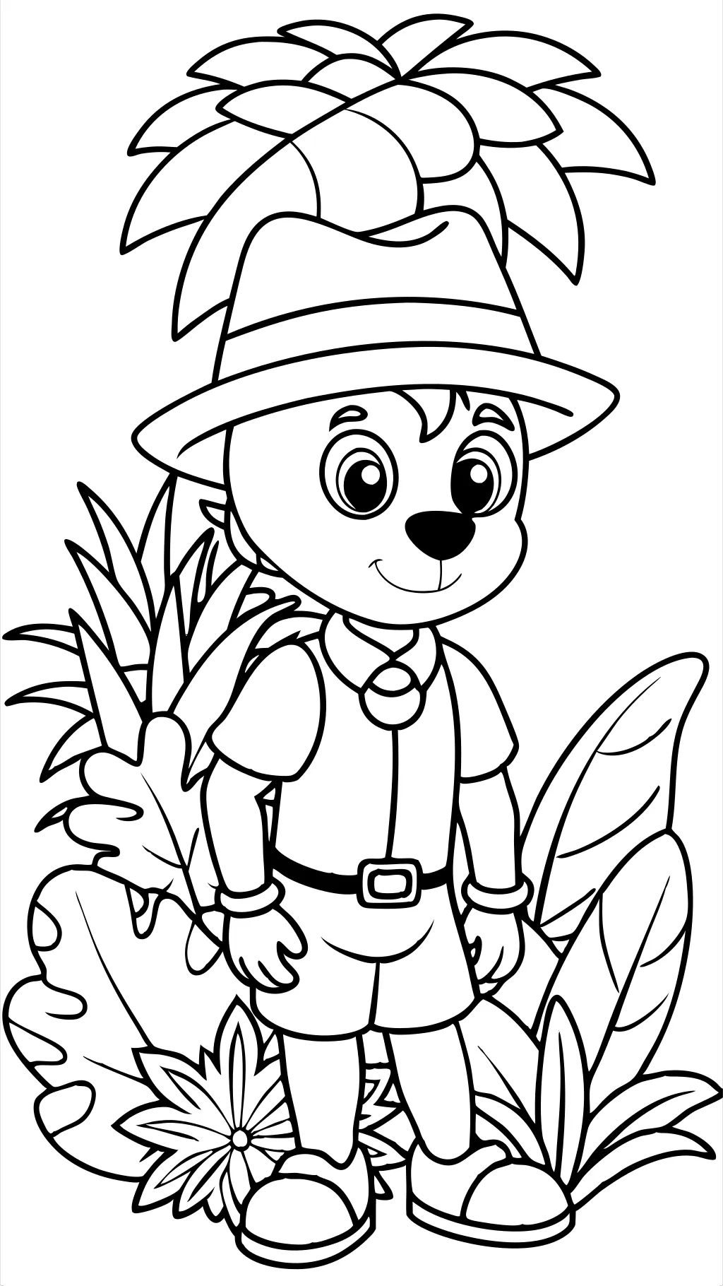 tracker paw patrol coloring page